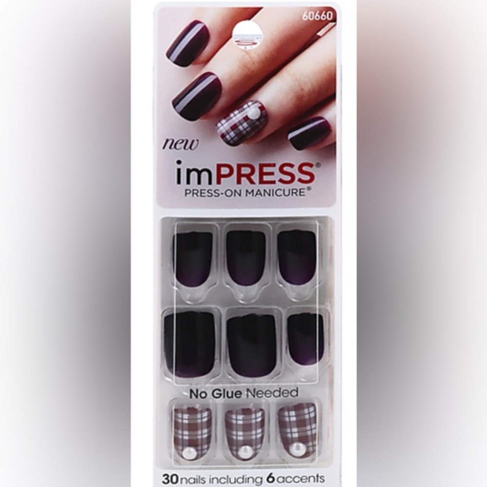 imPRESS Press-On Nails 3 sets. To the Stars, Bright as a Feather, Crystal Snowf